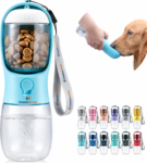 Portable Dog Water Bottle with Food Container – Travel Pet Feeding & Hydration Dispenser