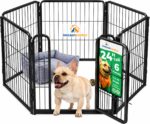 24 Indoor Dog Playpen – 6-Panel Heavy-Duty Puppy Exercise & Play Area