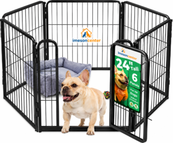 24 Indoor Dog Playpen – 6-Panel Heavy-Duty Puppy Exercise & Play Area